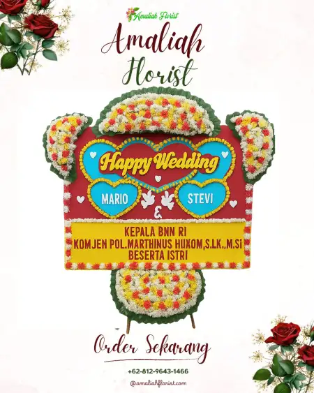 Papan Bunga Pernikahan Cimekar